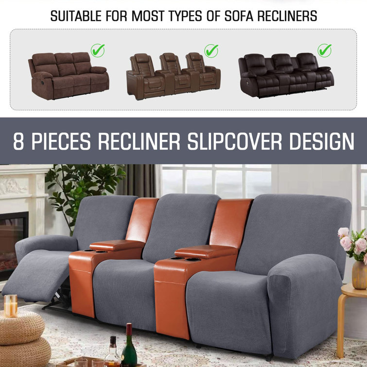 8 piece recliner sofa slipcover hot sale